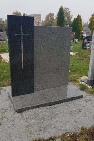 Nagrobek amerykański z granitu bohus grey / impala nr.1960