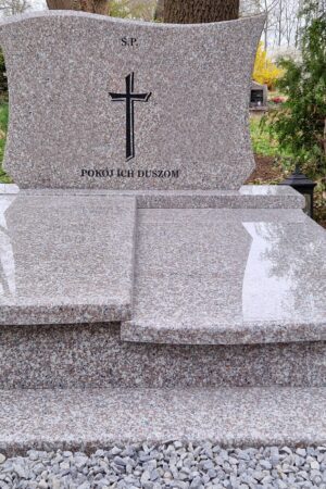 Najtańszy nagrobek podwójny z granitu brąz królewski nr.1576