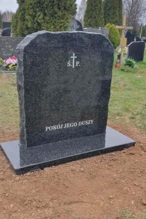 Nagrobek amerykański, skałka z granitu impala nr.1956