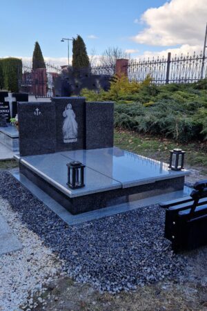 Nagrobek podwójny z granitu kuru grey / impala nr.2259