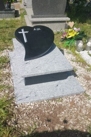 Nagrobek dziecięcy z czarnym sercem, viscount / szwed nr.1812