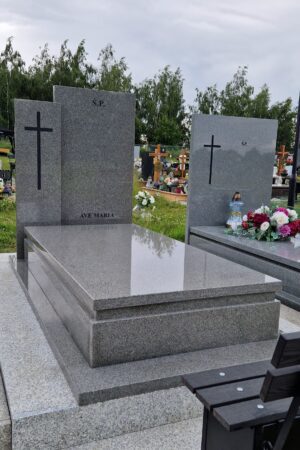 Nagrobek na grób murowany z granitu bohus grey nr.2263