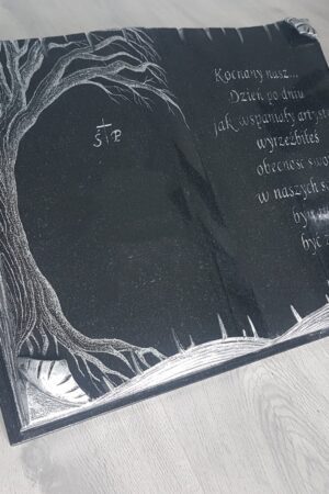 Książka z grawerem z granitu impala nr.826