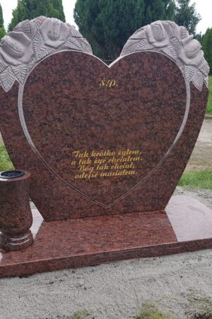 Nagrobek amerykański z różami z granitu vanga nr.1294